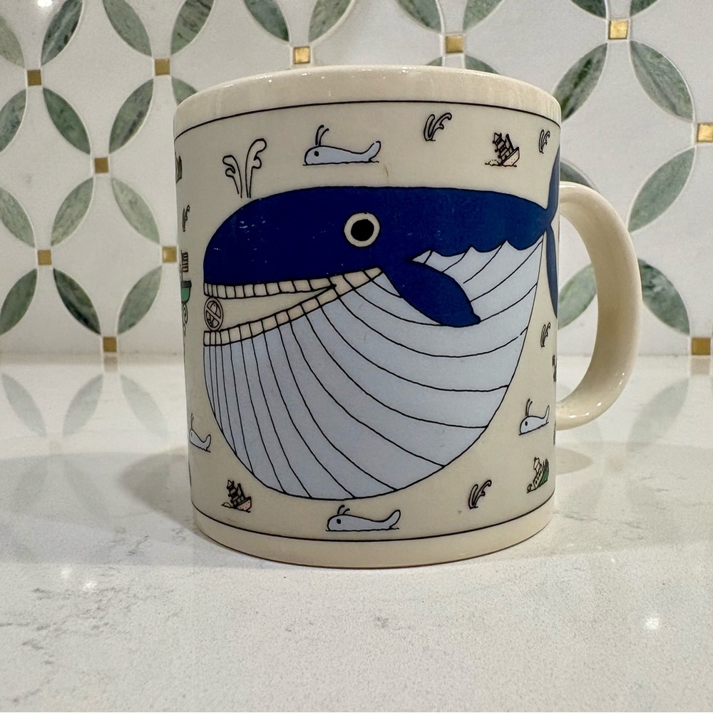 ‼️SOLD‼️Taylor & Ng 1981 Blue and White San Francisco Whale Mug